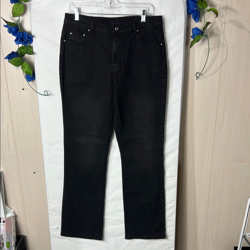 DG2 by Diane Gilman Black Flare Jeans